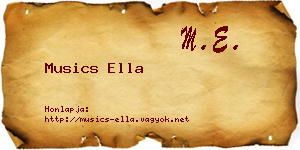 Musics Ella névjegykártya